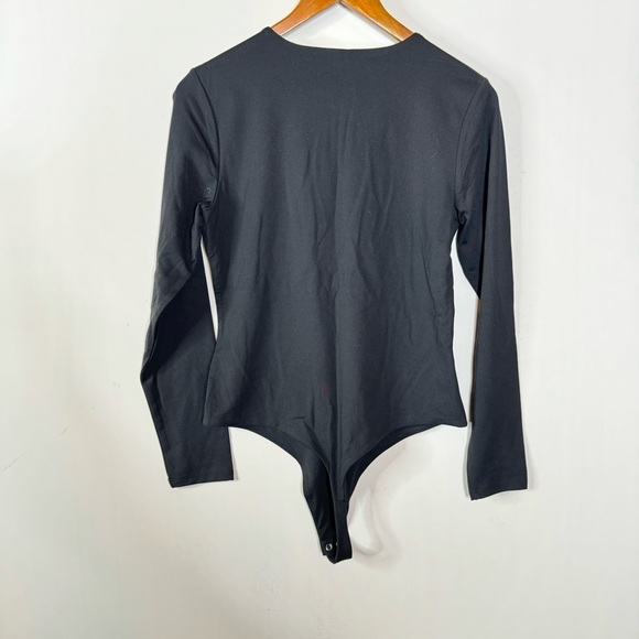 Nuuds Black Crewneck Long Sleeve Bodysuit Size Large - Picture 4 of 5